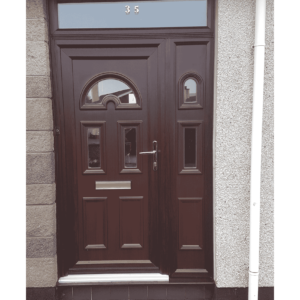 brown composite door on a house in inverness