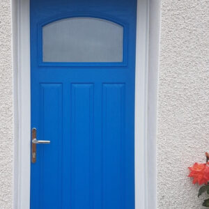 Blue aluminium front door in inverness (1)