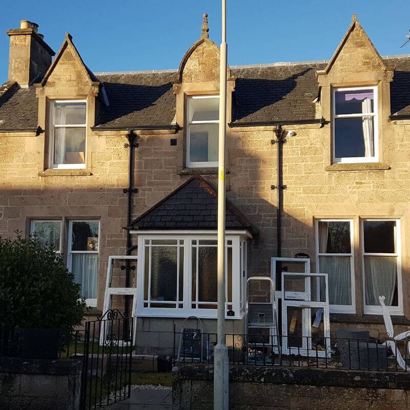 Wide shot of recent window replacement job completed in aberdeen (1)